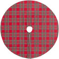 Threadmade Stowe Tartan Plaid Tree Skirt, Red - 48" W x 48" L by ElreneHomeFashions