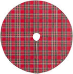 Threadmade Stowe Tartan Plaid Tree Skirt, Red - 48" W x 48" L by ElreneHomeFashions