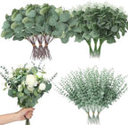 Giegxin 1000 Pcs Mixed Artificial Eucalyptus Leaves Stems Bulk Green by Giegxin