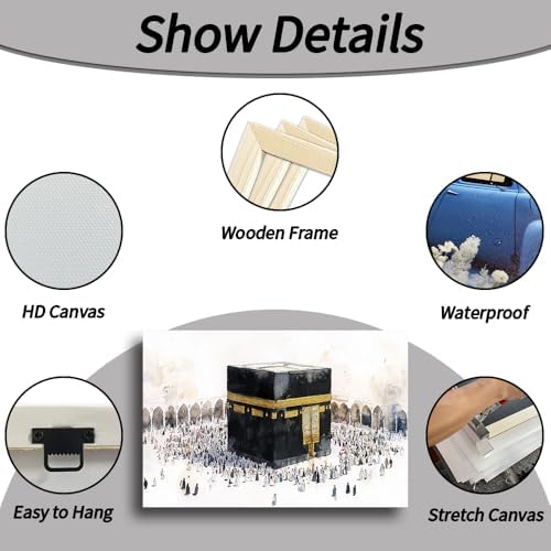 TIEHAOMAI Mosque Canvas Wall Art（Mosque-2,28x42inch (70x105cm) - Image 6