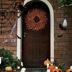 25" Fall Wreaths for Front Door with Pumpkin & Fall Leaves - Thanksgiving Harvest Front Door Wreath Decor, Farmhouse Outdoor Fall Wreath, Large Autumn Wreaths for Outside/Indoor - Image 6