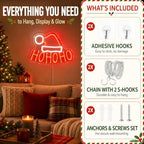 HOHOHO Christmas Neon Sign LED Wall Decor with Santa Hat for Holiday Home - Image 6
