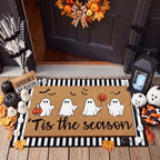 Tinideya 2 Pcs Halloween Layered Doormat Set for Front Porch, Cute Ghost - Image 4