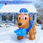5F Hanukkah Inflatable Decorations - Dachshund with Menorah & Dreidel Built in 3 LED Lights, Blow Up Chanukah Yard Decor for Outdoor Lawn Garden Jewish Holiday Party​ - Image 5