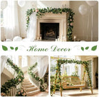 dallisten 3 Strands Artificial Ivy Vines, Fake Ivy with Eucalyptus Garland - Image 3