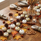 Yookeer 120pcs Fall Mini Pumpkins Artificial Acorn Pine Cone, Vintage Color - Image 4