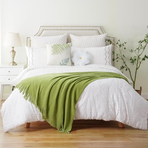 BATTILO HOME Apple Green Throw Blanket for Couch, 60"x80" - Image 3