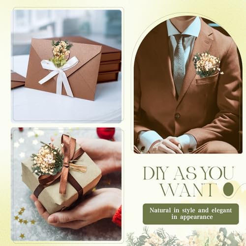 Layhit 12 Pcs Mini Dried Flower Bouquet Boho for Wedding,Fresh - Image 4