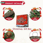 26 Inch Christmas Wreaths for Front Door with Red Berry Real Touch Large Artificial Xmas Winter Pine Cedar Wreaths for Windows Outdoor Christmas Home Yard Farmhouse Wall Front Door Porch Hanging Decor - Image 3