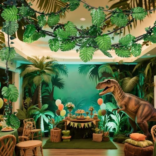 Preboun 27 Pcs Jungle Safari Decor Artificial Vines for Classroom Ceiling - Image 5