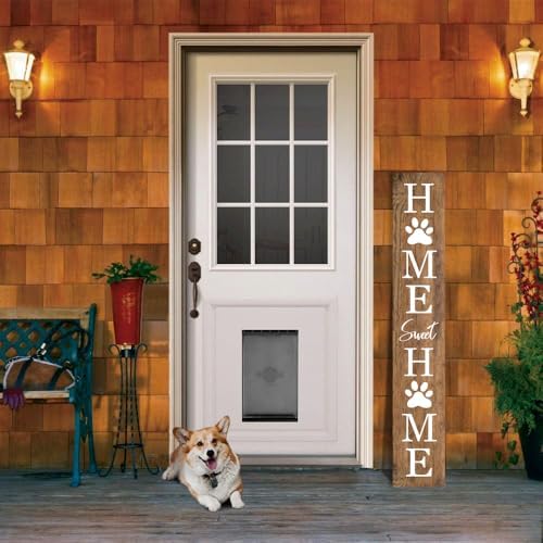 Home Sweet Home Wooden Porch Sign 47" Welcome Cat Dog Sign for Home Front Door Yard Front Porch Standing Farmhouse Home Decoration - Image 5