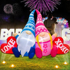 KOOY 5.5FT Mothers Day Inflatables Outdoor Decorations Valentine Day Blow up Yard Decoration Outdoor Inflatable Gnomes Love Heart with Light for Anniversary Valentine's Day Party Yard Décor - Image 4