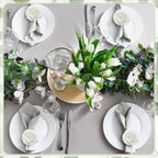 Yunsailing 24 Pcs Flower Napkin Rings Peony Floral Handmade Napkin Holder Rings Handicraft Holder for Table Decorations Wedding Holiday Banquet Luncheons Birthday Party Picnics Supplies(White) - Image 6