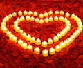 Acejoz Rose Petals and Candles Set, 6000 Pieces Fake Rose Petals and 72 Pieces Heart Candle Lights for Bedroom Romantic Decorations for Special Night, Wedding, Anniversary, Valentines Day by ProfessionalDIYArtSupplier