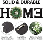 Wooden Home Letters with Wreath Artificial Eucalyptus Modern Decorative Hanging Farmhouse Sign for Living Room & Kitchen - Housewarming & Couple Gifts - Christmas Decoration - Image 7