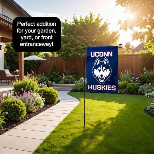 Connecticut Huskies Garden Flag with Stand Holder - Image 4