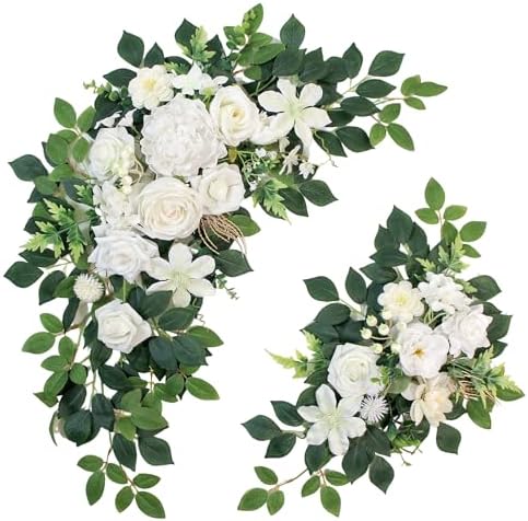 Pack of 2 Faux Flowers,Wedding Arch Flowers,Wisteria Hanging Flowers,Flower Garland Be Suited to Aisle Decorations for Wedding Ceremony,Wedding Arches for Ceremony by BMQDSM