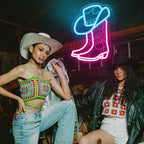 Cowgirl Boot Neon Sign, Led Cowboy Hat Neon Lights Sign for Wall Decor, Western Wall Art Cowboy Neon Sign for Game Room, Bedroom, Bar, Man Cave - Gifts for Rodeo Enthusiast, Birthday, Christmas - Image 7
