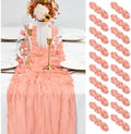 20 Pack Coral Table Runner 10Ft Cheesecloth Table Runner Boho Gauze Table Runners Romantic Long Sheer Fabric Cheese Cloth Table Runners for Wedding Party Bridal Shower by YMHPRIDE