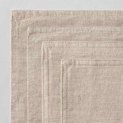 MIULEE Beige Boho Linen Decorative Pillow Covers 18x18 Inch Pack of 4 - Image 6