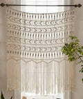 Flber Macrame Curtain Doorway Window Decor Boho Room Divider 52" W*56" L by FLBER