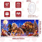 7x16FT Christmas Santa Claus Garage Door Cover Decorations Merry Christmas Garage Door Banner for Outdoor Indoor Christmas Decorations Party Photography Backdrop - Image 2
