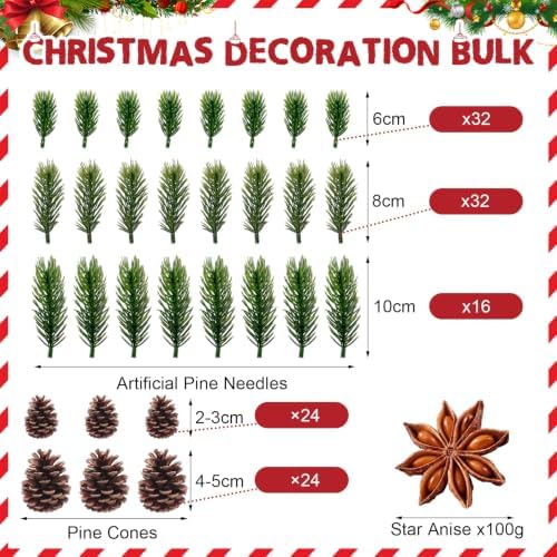 Blushtier 8 Sets Christmas Table Centerpieces Winter Mason Jars Centerpiece Table Toppers Decor with LED Light Pine Cones and Greenery Holiday Gifts for Wedding Birthday Party Supplies Home Office - Image 3