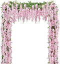 U'Artlines 10Pcs 7.2 Ft/Piece Artificial Wisteria Garland Pink by UArtlines