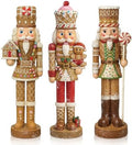 Simgoing 3 Pcs Gingerbread Nutcracker Figures Resin Christmas Nutcracker by Simgoing
