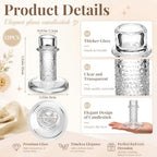Mumufy 12 Pcs Glass Crystal Taper Candle Holders, 4 Inch Clear Glass Candlestick Holder Fit 0.8 Inch Candles, Crystal Decorative Candle Stand Centerpiece for Wedding, Dining Room, Party(Beads) - Image 2