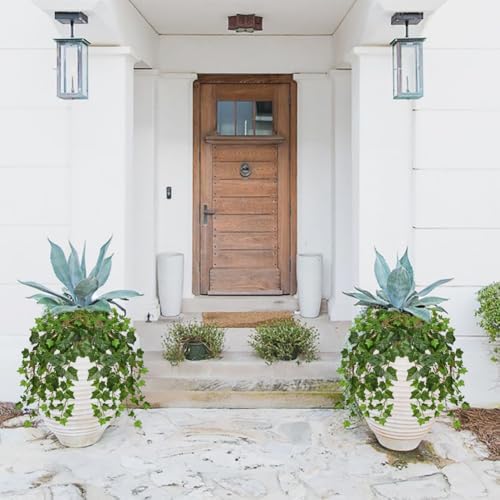 Hollyone 2pcs Artificial Hanging Plants 24" Fake Ivy Vine Faux Ivy Leaves Hanging Plant Greenery for Wall House Room Patio Indoor Outdoor Home Shelf Office Wedding Decor, UV Resistant - Image 5