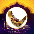 Moon Star Dinner Plate Tray Fruit Plate Ramadan Decoration, Eid Mubarak Moon Star Serving Tray Tableware Dessert Food Storage Container for Islam Muslim Party Festival Table Decor - Image 4