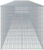 vidaXL Gabion Basket with Cover - Galvanized Iron Cage for Outdoor Landscaping/Decor - Tool-Free Assembly - 374"x39.4"x39.4" - Image 6