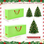 9 ft Christmas Tree Storage Bag Heavy Duty 420D Oxford Artificial Christmas Tree Bag with Reinforced Handles Dual Zippers Card Slot Wide Opening Extra Large Storage Container, Green - Image 2