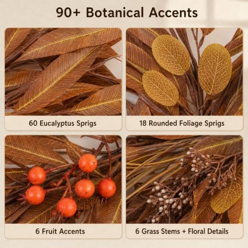 6 FT Eucalyptus Fall Garland - Image 4