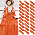 30 Pack Orange Table Runner 10Ft Cheesecloth Table Runner Boho Gauze Cheese Cloth Table Runners Romantic Long Sheer Fabric Burnt Orange Table Runners for Wedding Party Bridal Shower by YMHPRIDE