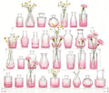 Bud Vases Set of 32, Mini Vases for Centerpieces, Small Vases for Flowers, Perfect for Table Decorations, Wedding, Party - Great Gift for Home Decor Lovers (Pink) by Elitrivox