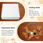 Fall Wreaths, 2 Pack, 20" Front Door Decor, Artificial Pumpkin - Image 6