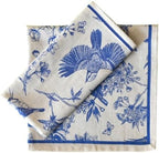 FINGERCRAFT Cloth Napkins Set of 12 Cotton Linen, 20x20 Inch, Toile - Image 2