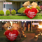 Valentines Inflatables Outdoor 4FT Valentines Day Inflatable Couple Bear with Love Heart Lighted Valentines Day Decoration for Outdoor Yard Garden - Image 6