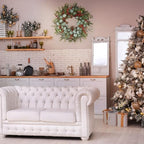 Spring Wreaths for Front Door,Boxwood Wreaths for Indoor and Outdoor Wedding Decorations,Spring Wreath with Pine Cones and Leaves,Berries,Eucalyptus Leaves for Home Decor - Image 5