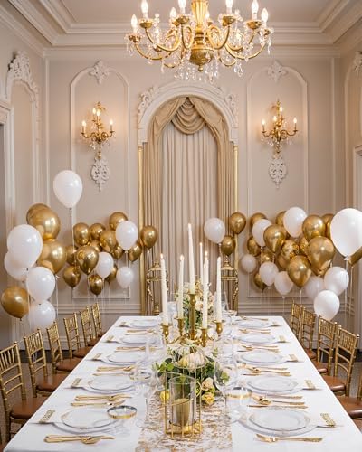 Nervure 175Pcs Gold Plastic Plates, Disposable Dinnerware Set for 25 Guests - Image 6