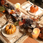 Valery Madelyn 6ft Fall Maple Leaves Garlands for Mantle with Pumpkins - Image 4