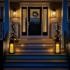 Homemory 4"x12" Outdoor Waterproof Flameless Candles with Timers and Remote Control, Battery Operated Candles, LED Plastic Candles, Dark Ivory, Set of 2 - Image 4