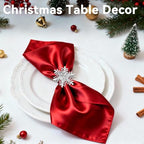 ZeeDix Christmas Silver Snowflake Napkin Rings Set of 24, Napkins Ring for Dinning Table - Rustic Dinner Tables Decoration for Wedding Receptions Christmas Thanksgiving Holiday Party Dinner Parties - Image 5