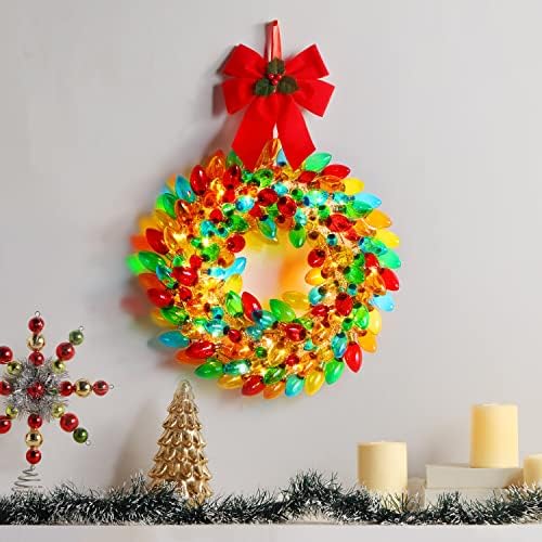 Mr. Christmas 18" Vintage Bulb Wreath - Multicolored - Image 2