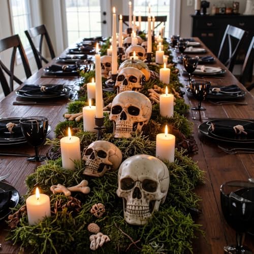 2 Pcs Fake Moss Table Runner Halloween Enchanted Forest Decor - Image 2