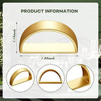 Chengu 40 Pcs Gold Napkin Rings Stainless Steel, Matte Gold Semicircle - Image 2