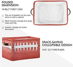 Storage Basket Cube American Football Laces Large Collapsible Toys Storage Box Bin Laundry Organizer for Closet Shelf Nursery Kids Bedroom,15x11x9.5 in,2 Pack - Image 2