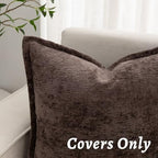 Decorative Throw Pillow Covers 26x26 Chenille Boho Pillowcase - Image 4